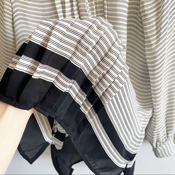 𝅺Joie Modine Striped Pintuck Blouse Silk - Picture 8 of 11